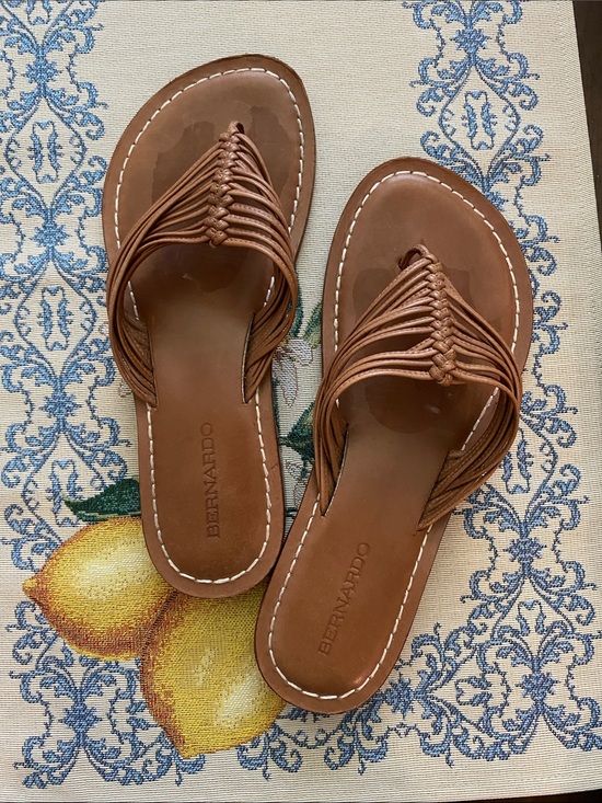 Bernardo Shoes - Bernardo Tan Woven Slide Sandal